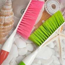 1pc Multi-Color Handheld Soft Bristle Duster Brush, Non-Slip Handle Portable Cleaning Brush, Suitable For Bedding, Sofa, Clothes, Carpet, Furniture And Indoor Cleaning - Candy-colored Cleaning Brush - View 7