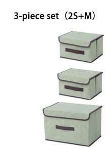 2 peças/conjunto Caixa de Armazenamento Dobrável com Tampa, Recipiente de Armazenamento Multiuso para Roupas, Joias, Lanches, Brinquedos, Adequado para Casa, Armário, Quarto, Sapateira, Escritório, Estudo, Armazenamento de Fantasias e Decorações de Feriados, Para Volta às Aulas - Multicolorido - Visão 38