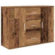 Aparador de madera de ingeniería envejecida 90x29,5x65 cm - Marrón - Ver 2