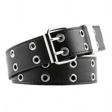 1pc Unisex Double Grommet Punk Style Belt - A - View 5