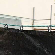 5/12/20/30/40/50/55/66Pcs Outdoor Gardening Shade Net Windproof Fixing Clips, Black Plastic C-Shaped Clamps, Greenhouse Sunshade Net Tarp Canvas Universal Installation Hooks, Anti-Detachment Quick Installation Accessories - Black - View 10