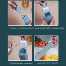 1pc Retractable Tray, Creative Mold, Household Ice Maker, Ice Pop Mold, Tray, Long Strip Silicone Tray, Portable Quick Maker, Kitchen Mold - Multicolor - View 8