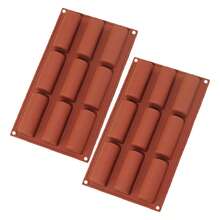 9-Cavity Silicone Baking Mold, Soft & Easy Release Design Suitable For Chocolate Desserts, Candies And Party Snacks - Multicolor - View 8