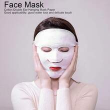 Disposable Face Mask, Face Mask Sheets Moisturizing Paper Disposable Face Mask Compressed Sheets For Home Travel Use DIY Skin Care - White - View 3
