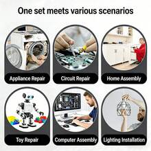 32-In-1 Precision Screwdriver Set, Portable Mini Magnetic Flathead & Screwdrivers, Suitable For Car, Furniture, Smartphone, Camera And Small Tool Repair, Christmas & Halloween Gift, Home Improvement > Tools > Hand Tools > Screwdrivers & Nut Drivers > Screwdriver Kits - C - View 10
