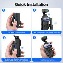 适用于 Pocket 4/Pocket 3 的磁性支架，可调节 Pocket 3/4 配件扩展适配器，180° 角度可调磁性可拆卸外壳 - 查看 13