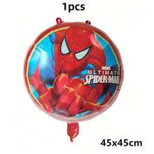 BUTTBILL SpongeBob SquarePants Toy Balloons - Super Spider Hero Foil Balloons In Red Numbers 1-9, Red & Blue Latex Balloons, Birthday Party Decorations - Multicolor - View 19