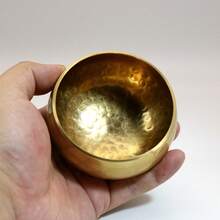 1pc Hand-Hammered Small Singing Bowl With Bright Pleasant Sound, For Yoga And Meditation, Includes Orange Cushion And Striker - Singing Bowl - View 12