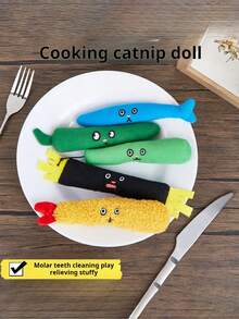 Đồ chơi mèo nhồi bông mềm mại và bền bỉ - Bảo vệ răng, que gặm cho mèo trong nhà, phù hợp với mọi giống mèo, chất liệu mềm mại, không cần pin, giúp thú cưng bình tĩnh. - Nhiều màu - Xem 2
