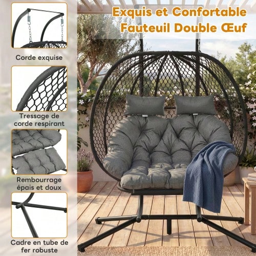 Patio Lounge Chair & Swing Chair - A - View 1