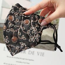 2 PCS 3D Rose Sun Protection Mask For Women, Breathable And Lightweight For Spring And Summer, High-Value Aesthetic, Makes Face Look Smaller - 富貴花 黑 兩個 - 查看 2