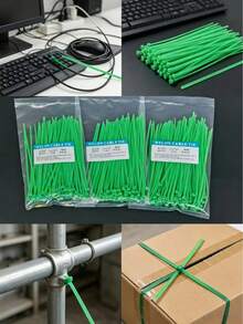 Bộ 100/300/500 dây buộc cáp nylon chịu lực cao, dây đai quản lý dây bền chắc tự khóa, thích hợp cho việc sắp xếp nhà cửa/văn phòng/vườn. - Dây buộc cáp - Xem 3