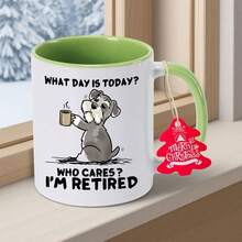 Funny Retirement Mug - "I'm Retired" Coffee Cup With Retired Dog Design - Heavy-Duty Ceramic Cup For Men & Women - Birthday, Anniversary, Christmas, Thanksgiving, Halloween Gift - Hand Wash Only - Funny Retirement Party Decorations - màu xanh lá - Xem 11