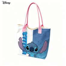 Bolso de mano y de hombro para laptop, Bolso de hombro de gran capacidad con diseño de Stitch de Disney para uso diario - Blanco - Ver 4