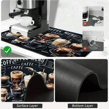 1pc Coffee Drying Mat, Coffee Machine Pad, Chalkboard Style Coffee Menu Pattern Absorbent Draining Mat For Cafe Dining Table, Multipurpose Drainage Pad, Home Gift, Desktop Decor - XYLSD-249 - View 10