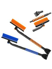 Bộ 1 xẻng xúc tuyết đa năng mùa đông cho ô tô, loại bỏ bụi và vết bẩn do nước, có chức năng rã đông và làm tan băng, chổi quét tuyết hai đầu, xẻng xúc tuyết dạng ống lồng, phụ kiện ô tô. - máy cày tuyết - Xem 6