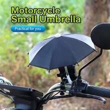 1 pieza Sombrilla/Paraguas portátil a prueba de agua con soporte para teléfono para bicicleta/motocicleta para entrega - Parasol - Ver 2