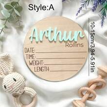 Custom Baby Arrival Announcement Sign, Baby Name With Birth Stats, Baby Name Reveal, Personalized Baby Announcement Sign, Sign For Hospital - C - Birth Tag - View 4