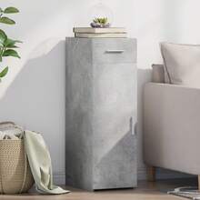 Credenza Grigio Cemento 30x42,5x93 cm in Legno Multistrato - Grigio - Visualizzare 1