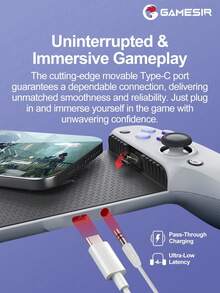 GameSir G8 Galileo Mobile Gaming Controller Compatible With IPhone 17 16 15 Series IOS Android Cellphone Gamepad Game Controle With Hall Effect Joystick And Triggers For Mobile Phone Cloud Gaming Egg Ns Emulators Adapted To Size 110-185mm Grey - View 7