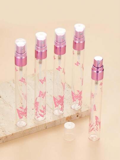 1/2/3pcs 10ml Hollow Butterfly Pattern Refillable Perfume Spray Bottle, Mini Pocket Perfume Atomizer With Sprayer, Portable Travel Size Fragrance Container