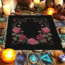 1 chiếc khăn trải bàn hình hoa hồng sao mộng mơ, thảm trải bàn đặc biệt cho trò chơi bài Tarot, trang trí bàn làm việc tại nhà. - Nhiều màu - Xem 1