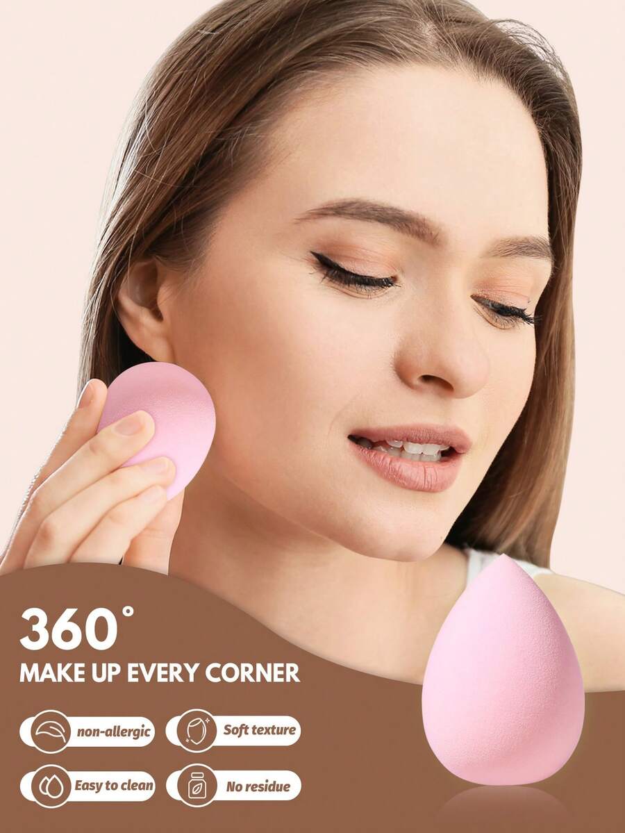 26件套化妆刷套装包含:1个多功能防水拉链化妆包 + 1个发带 + 2个腕带 + 1个冰袋 + 2个硅胶洁面工具 + 3个三角粉扑 + 3个化妆海绵 + 3个迷你气垫粉扑 + 3个迷你化妆海绵 + 1个化妆刷清洁工具 + 1个眼部化妆辅助工具 + 1个睫毛夹 + 3个洁面海绵 - 粉色 - 查看 1