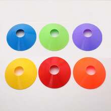 12pcs Colorful Soccer Training Marker Disc Set With Storage Pole And Mesh Bag, Essential Agility Training Equipment For Soccer, Basketball, And Fitness Training. 12pcs Training Marker Discs For Agility Training / Cone Drills / Ball Control Practice, All-In-One Set. Also Suitable For Fun Games, Team Building Activities, Route Markers, And Obstacles, Versatile Use. - A - View 11