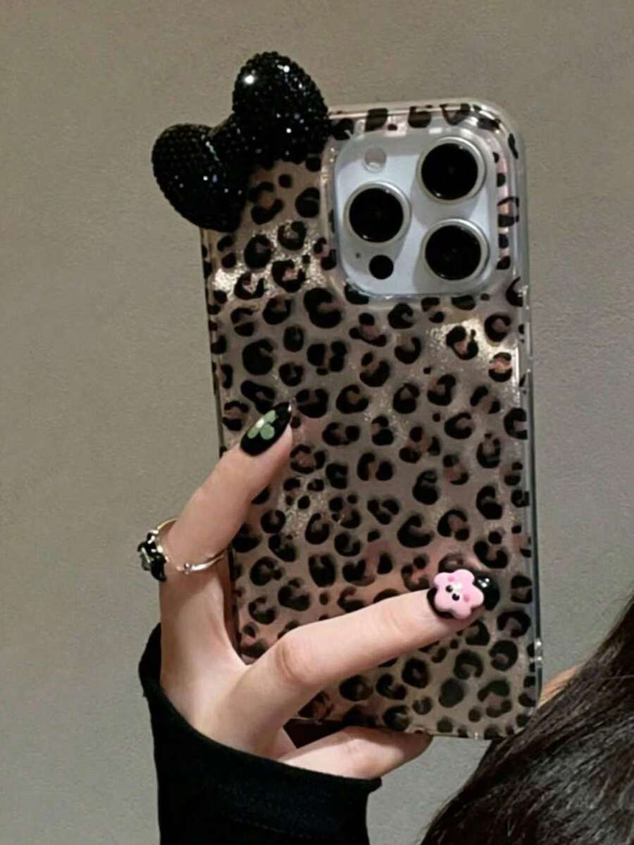 Luxury Leopard Print Shell Texture Phone Case Compatible With IPhone 16 15 14 13 12 Pro Max 11 17/17pro/17promax, Stylish Shockproof Back Cases (Note: The Color May Vary Slightly And There May Be Micro-Bubbles On The Surface, Which Is A Normal Phenomenon Due To Different Viewing Angles And Product Display.) - Multicolor - View 1