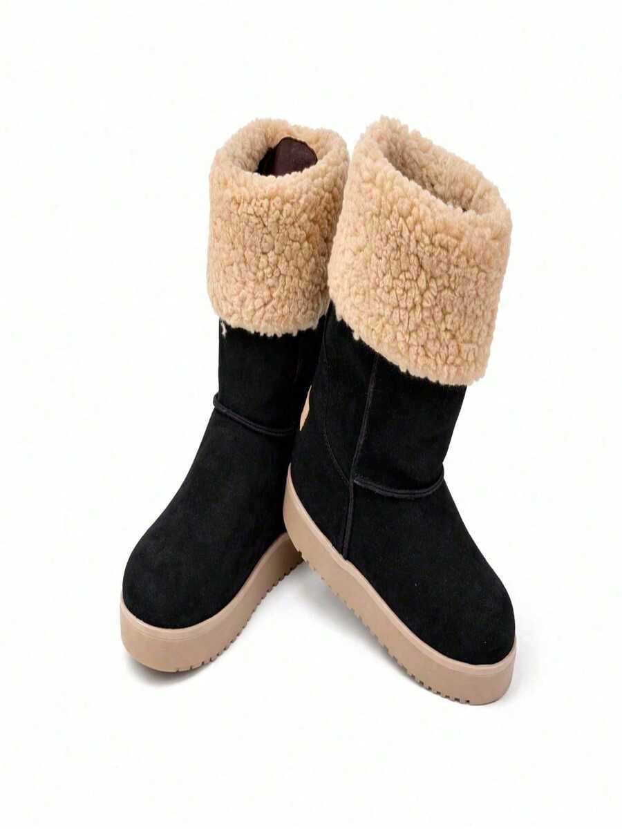 Siberian Warm Boots For Winter, Genuine Leather, Women's Fashion, Style And Comfort - 黑色 - 查看 1