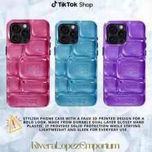 Bubble Style Printed 3D Effect Tough Phone Case, Cool Crush IceCube Phone Case, 3D Visual Printed Graphic Hard Phone Cover, Phone Accessories Fundas Squishy Phone Case Valentine's Day Gifts Summer Phone Case Clear Phone Case Cheetah Print Phone Case - đen - Xem 3