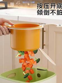 1pc Hands-Free Pressure Drainage Basket, Food Waste Filter Basket, Hanging Sink Drainage Basket, One-Touch Pressure Drainage Basket, Kitchen Plant Rack, Faucet Drainage Basket, Independent Drainage Basket, Kitchen Storage, Sponge Drainage Basket, Dishcloth Drainage Basket, Soap Drainage Basket - Suitable For Kitchen And Bathroom, Kitchen Supplies, Kitchen Accessories, Kitchen Tools - View 6