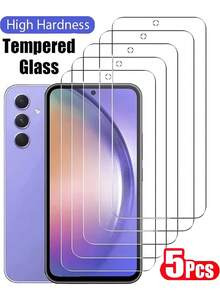 5pcs - High Aluminum Content, Fully Transparent, High Definition, Scratch-Resistant, Anti-Drop, Shatterproof Screen Protector, Suitable For Samsung Galaxy A17/A16/A15/A14/A13/A55/A54/A05S/A36/A26/A56. Features Include Transparent Frame For Enhanced Anti-Explosion And Anti-Fingerprint, Supports Fingerprint Unlocking, Scratch-Resistant And Bubble-Free Design, Precise Fit. - Clear - View 11