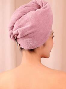 2pcs Bow Decor Bath Wrap Towel Set, Simple Bathrobe Set For Bathroom Summer Wedding Home Bathroom Decor Back To School - Purple - View 8
