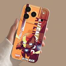 Miniso Marvel Spider-Man Iron Man Captain America Hulk Personalized Phone Case/Protection Case For IPhone 17/17 Pro/Air/16 Pro Max/15 Plus/14/13/IP 17/15 Pro/12 Pro/11/16 Plus. Transparent, Drop-Proof, Scratch-Resistant, And Compatible With Apple. - Clear - View 4