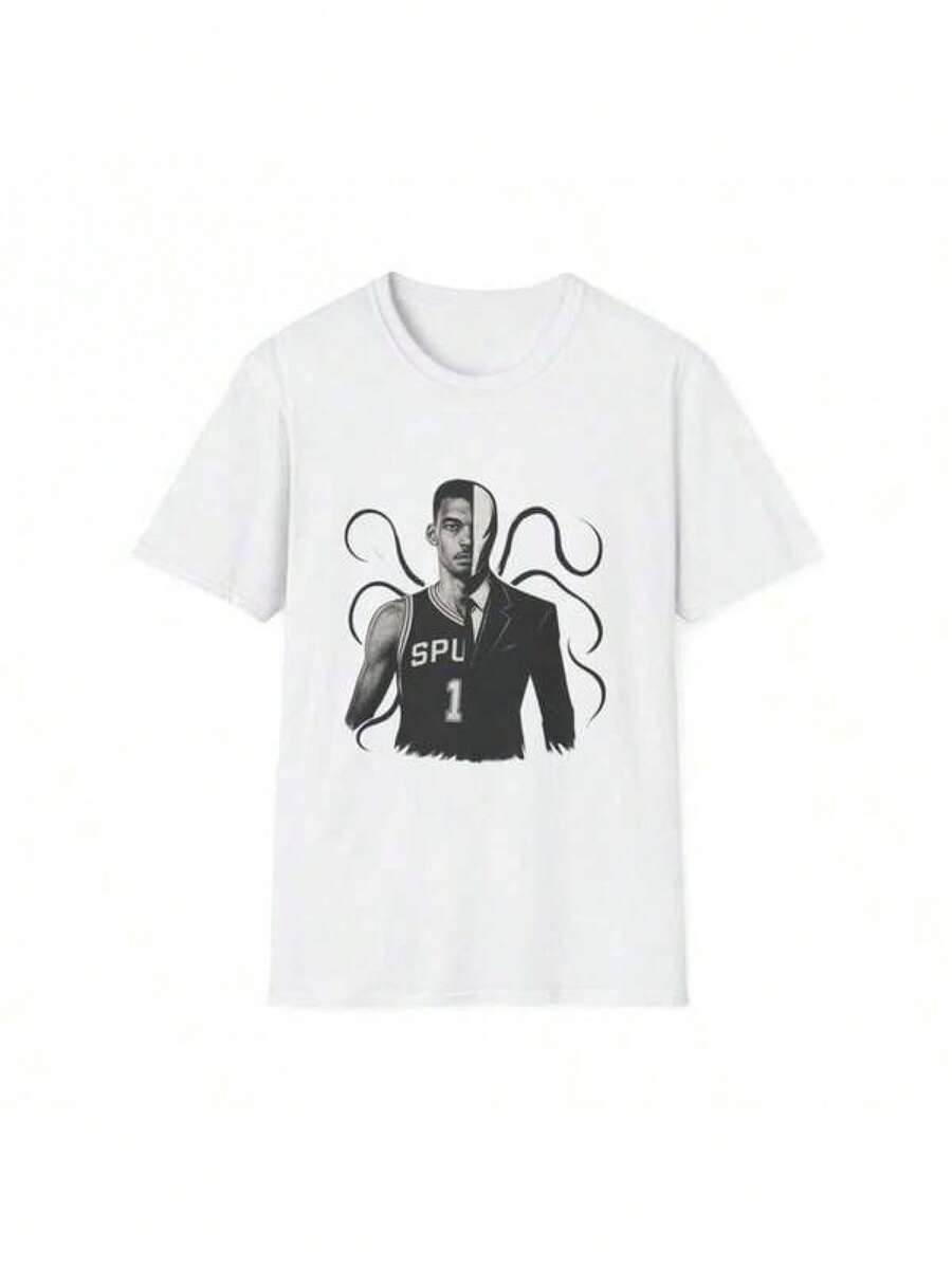 Victor Wembanyama Slenderman T-Shirt - White - View 1