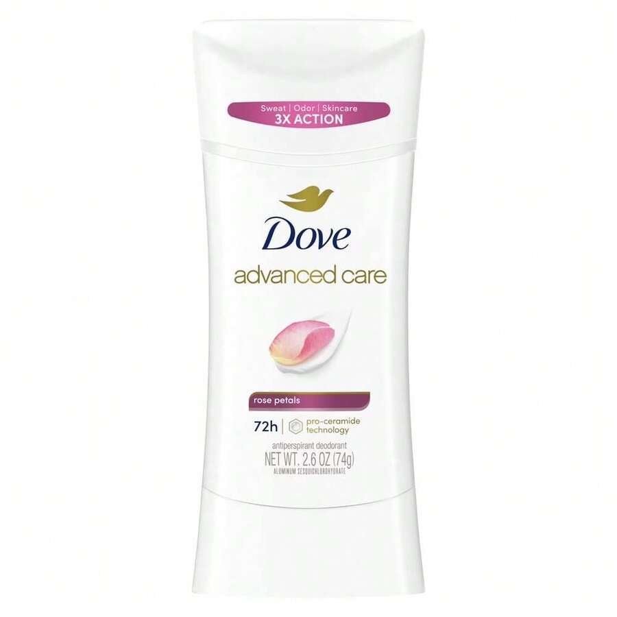 Dove Advanced Care 72 Hour Antiperspirant Deodorant Rose Petals 2.6oz / 74g - 玫瑰花瓣 - 查看 1
