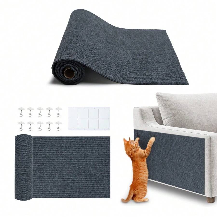 Best Pet Supplies Catify Cat Scratcher, Fun Interactive Scratchers, Posts, Poles, Claw , Furniture Saver Indoor Play Support Natural Cat Behaviors Heavy Duty - Gray, 39.4 X 15.8 - Màu xám (39,4 x 15,8") - Xem 1