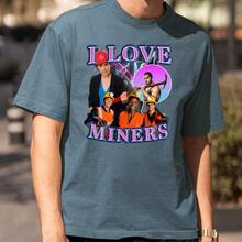 [24-Stunden-Versand aus DE/FR/ES]190g Reines Baumwoll-Unisex-T-Shirt "I Love Miners Tee", Bergbau-Enthusiasten-Shirt, Bergarbeiter-Geschenk, Lustiges Bergbau-T-Shirt, Bergbau-Humor-Top - Weiss - Übersicht 7