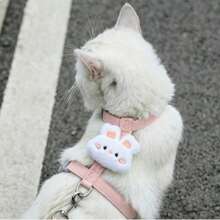 Arnés de gato tipo Y ajustable a prueba de fugas, Arnés de gato tipo I ajustable a prueba de fugas, Suministros para mascotas, Solo para uso de mascotas - Rosa - Ver 3