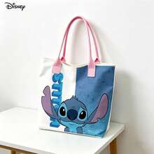 Bolso de mano y de hombro para laptop, Bolso de hombro de gran capacidad con diseño de Stitch de Disney para uso diario - Blanco - Ver 2