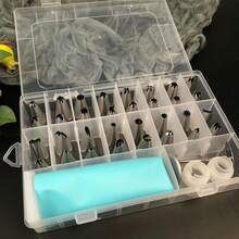 38件裝裱花嘴套組－32個裱花嘴＋2個裱花釘＋2個裱花袋＋2個轉換器＋透明收納盒 - 查看 3