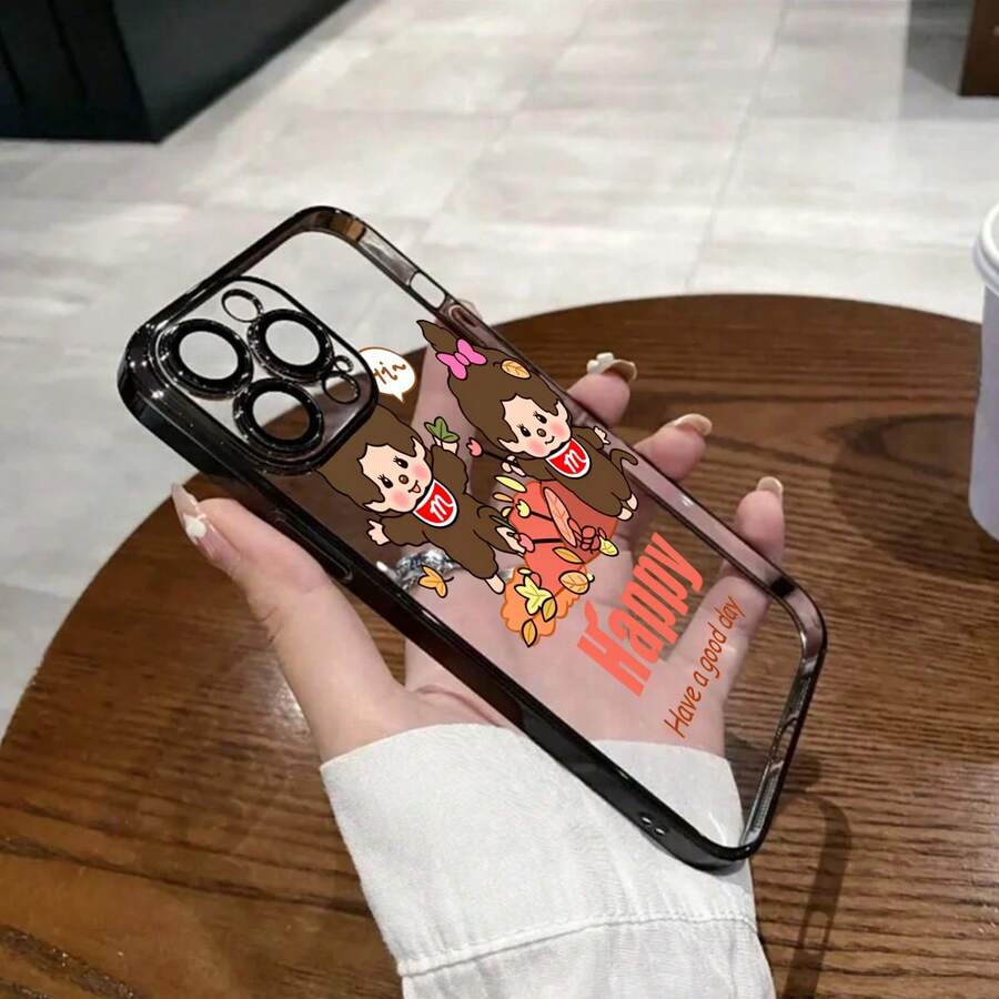 スマホケース TPUケース メッキ加工 レンズ保護カバー付き クリアデザイン 高透過 シンプルおしゃれ 柔らかTPU 全面保護 耐衝撃 傷防止 カメラレンズ保護 レンズ全体保護 17pro Max/17pro/17/11/12/13/14/15/15Pro/15PluS/15Pro Max/16/16Pro/16PluS/16Pro Max/MIN/X/XR 対応対応 インスタ映え 大人上品 プレゼント - 黑色 - チェックする 1