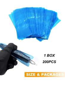 100pcs Tattoo Pen Sleeves, Disposable Tattoo Pen Sleeves Bags, Cleaning Isolation Tattoo Pen Power Cord, Tattoo Kit Tattoo Supplies, Tattoo Machine Gun Accessories - View 4