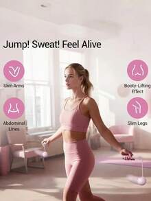 1pc Cordless Jump Rope With Counter And Detachable Ball Heads, Lightweight And Portable, Suitable For Men And Women, Indoor/Outdoor Training, Suitable For Aerobic Exercise, Weight Loss, Fitness Jumping Rope, Endurance And Speed Training, Competition Training, Exams, Sports Equipment, Sports Essential, Ideal For Girls, Beginners, Graduation/School Season - A - View 5