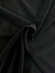 Abbigliamento da donna per primavera/estate, blusa elegante e romantica in stile francese a maniche corte, abbigliamento da spiaggia e resort, abito estivo in chiffon con balze in vita, camicia da donna alla moda, top estivi neri - nero - Visualizzare 4