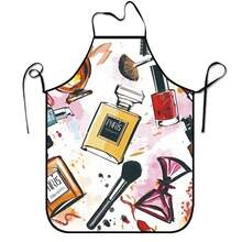 Adjustable Lace-Up Apron With Interesting Nail Art Pattern, Suitable For Kitchen, BBQ, Nail Salon, Party & Cosplay, Butterfly Print Design - LIWQ0041 - View 29