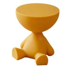 Round Side Table Creative Small Flat Coffee Table Side Table Round Coffee Table Modern Side Table Suitable For Living Room Bedroom Balcony Patio Nightstand Ginger - Ginger - View 2