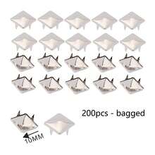 500 chiếc đinh tán kim loại hình chóp vuông 10mm màu bạc, kiểu dáng punk rock, 4 chấu, thích hợp để tự làm đồ da, túi xách, quần áo, giày dép. - Nhiều màu - Xem 12