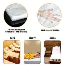 10/100/200 tấm trải giường massage bằng nhựa dùng một lần, màng chống thấm nước trong suốt cho giường làm đẹp, thích hợp cho hình xăm, ghế làm đẹp, ghế sofa, giường spa, phủ nhiều lớp. - Nhiều màu - Xem 3